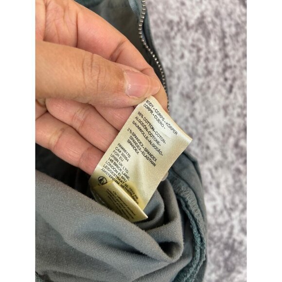 FREE PEOPLE Jeans Pants Womens L Blue In My Feelings Velvet Bootcut Zipper Boho - Picture 13 of 13